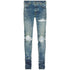 Amiri Mx1 Bleached Ma Honery Comb Indigo Blue Jeans Pf23Mds008 515